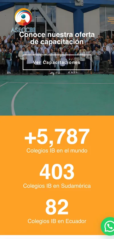 Versión móvil del sitio de ASECCBI