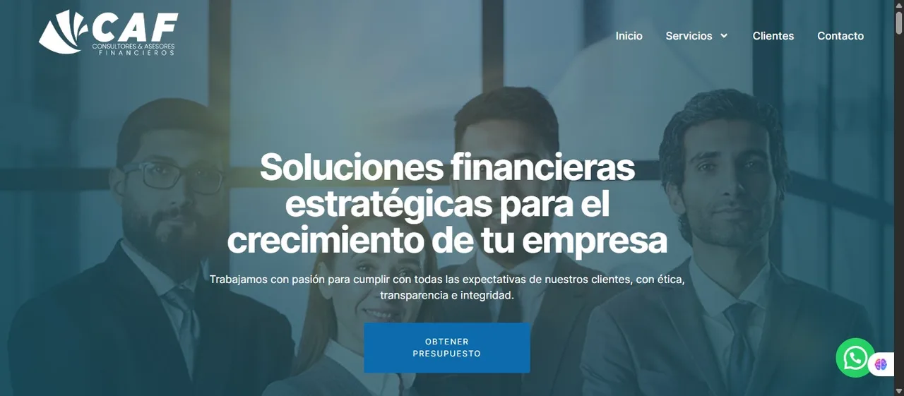 Sitio web de CAF Consultores desarrollado por La Guayaba