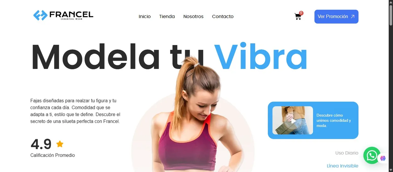 Sitio web de Francel Store desarrollado por La Guayaba