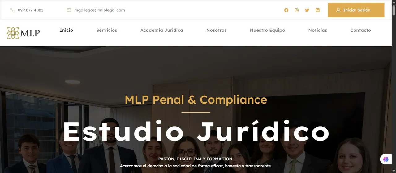 Sitio web de MLP Compliance desarrollado por La Guayaba